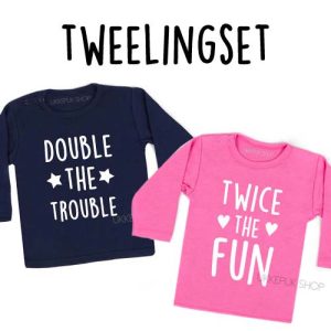 Tweeling shirts  – Double the trouble Twice the fun