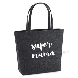 Vilten shopper tas – Super mama